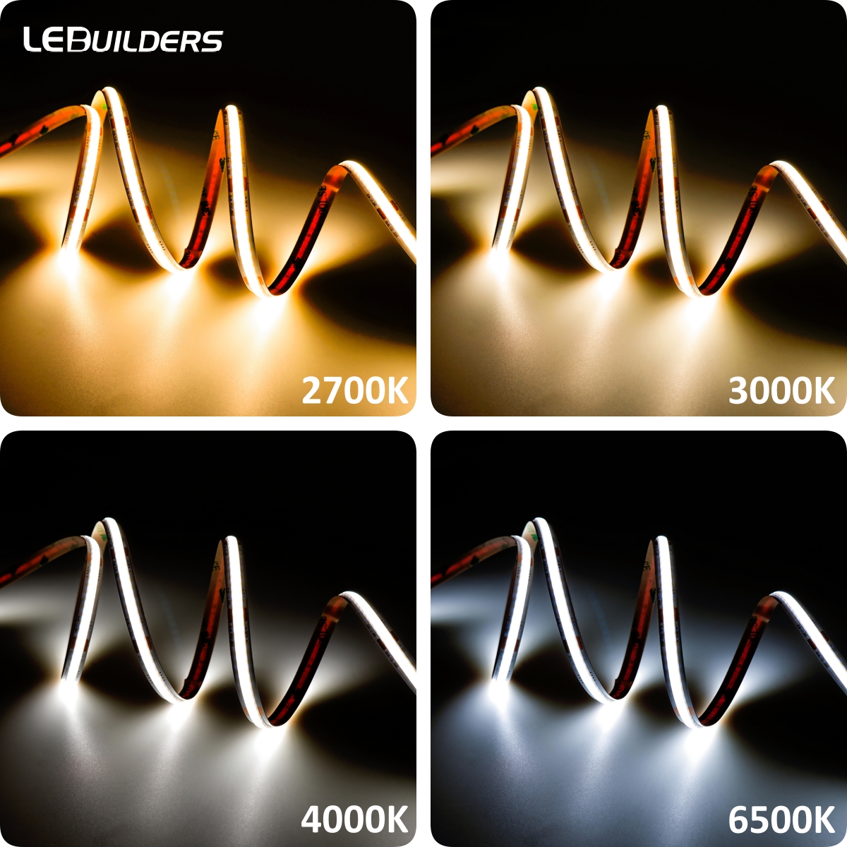 24V IP67 IP68 Dimmable CCT COB LED Strip